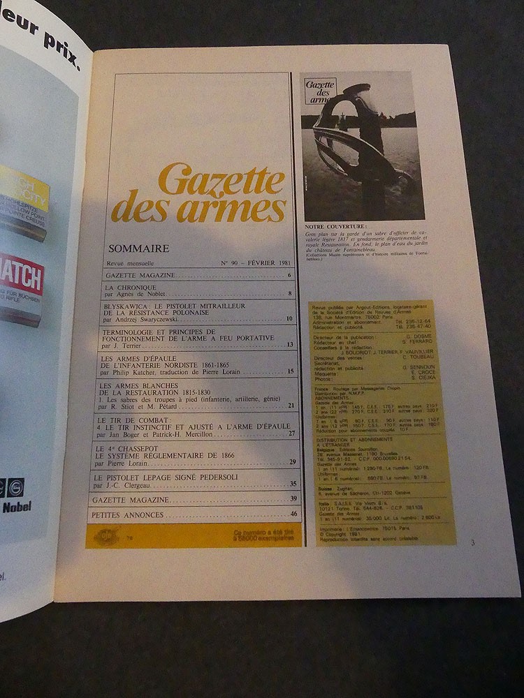 Gazette des armes n°90 fevrier 1981