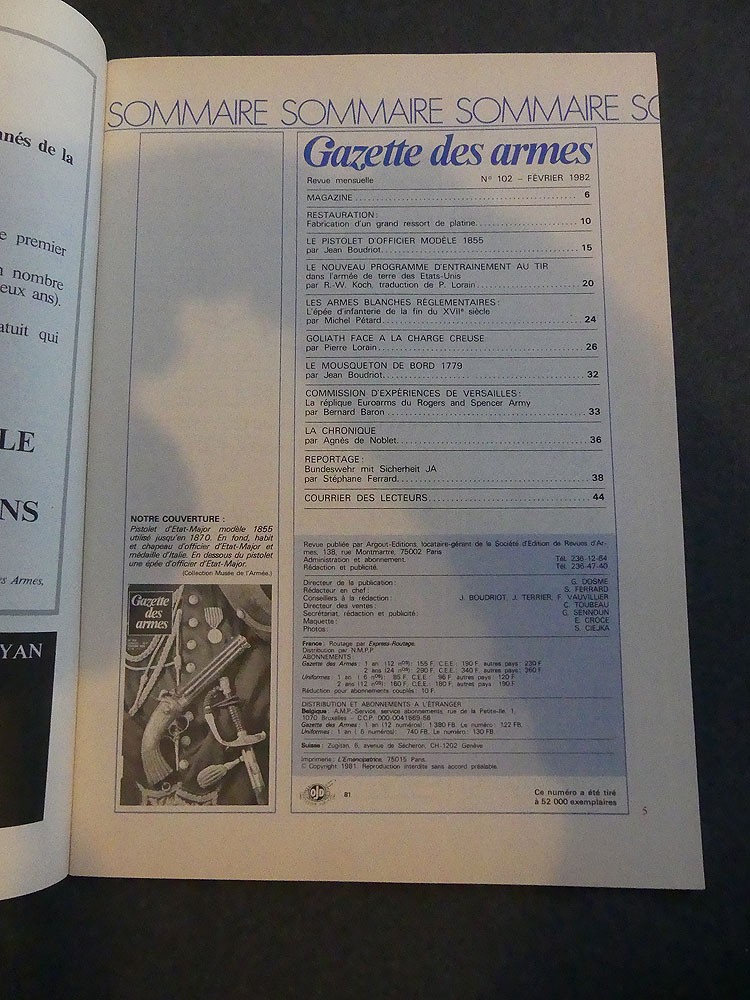 Gazette des armes n°102 Fevrier1982
