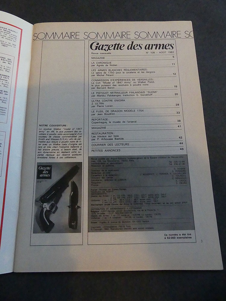 Gazette des armes No 108 aout 1982