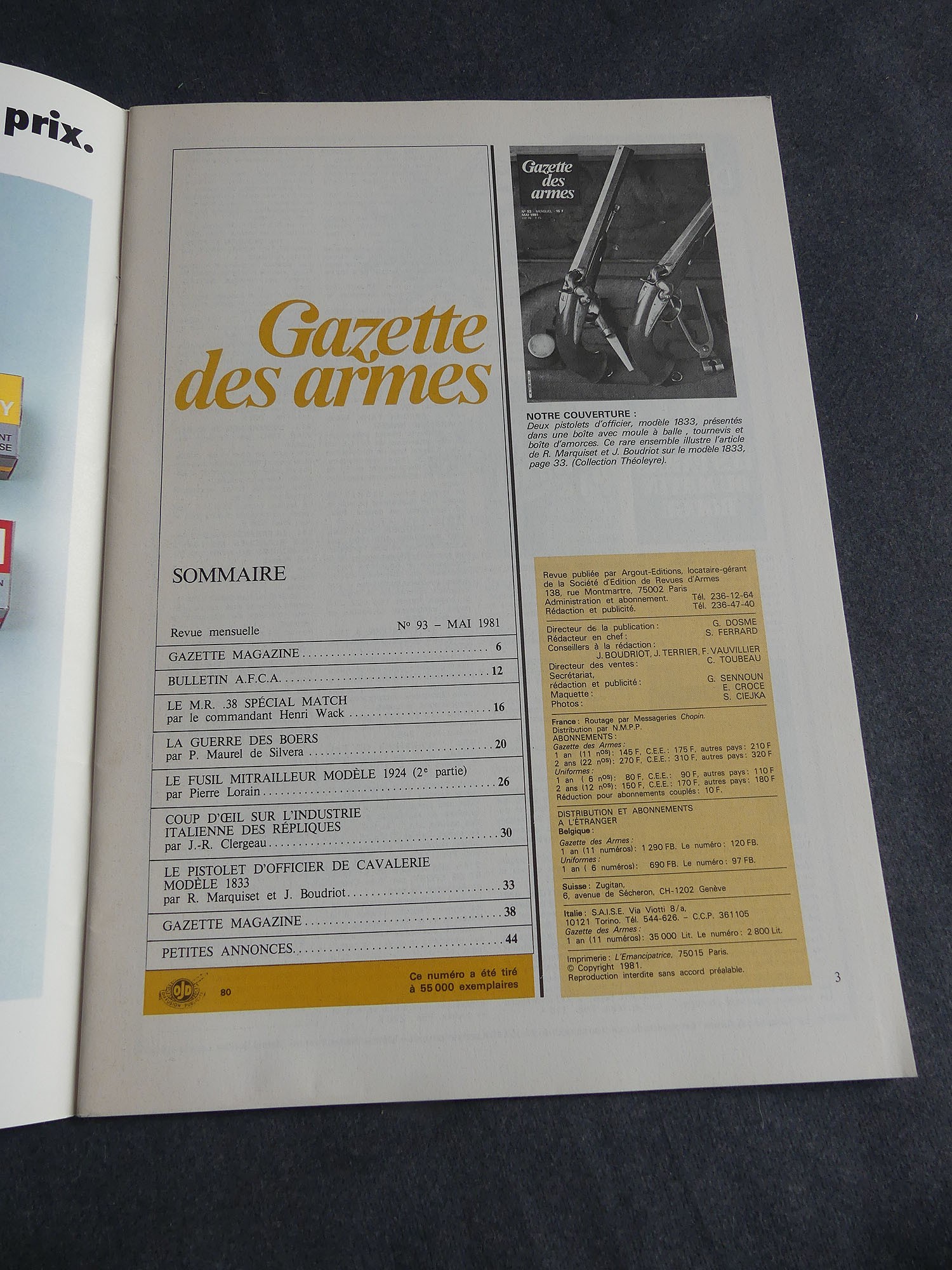 Gazette des armes No 93 mai 1981