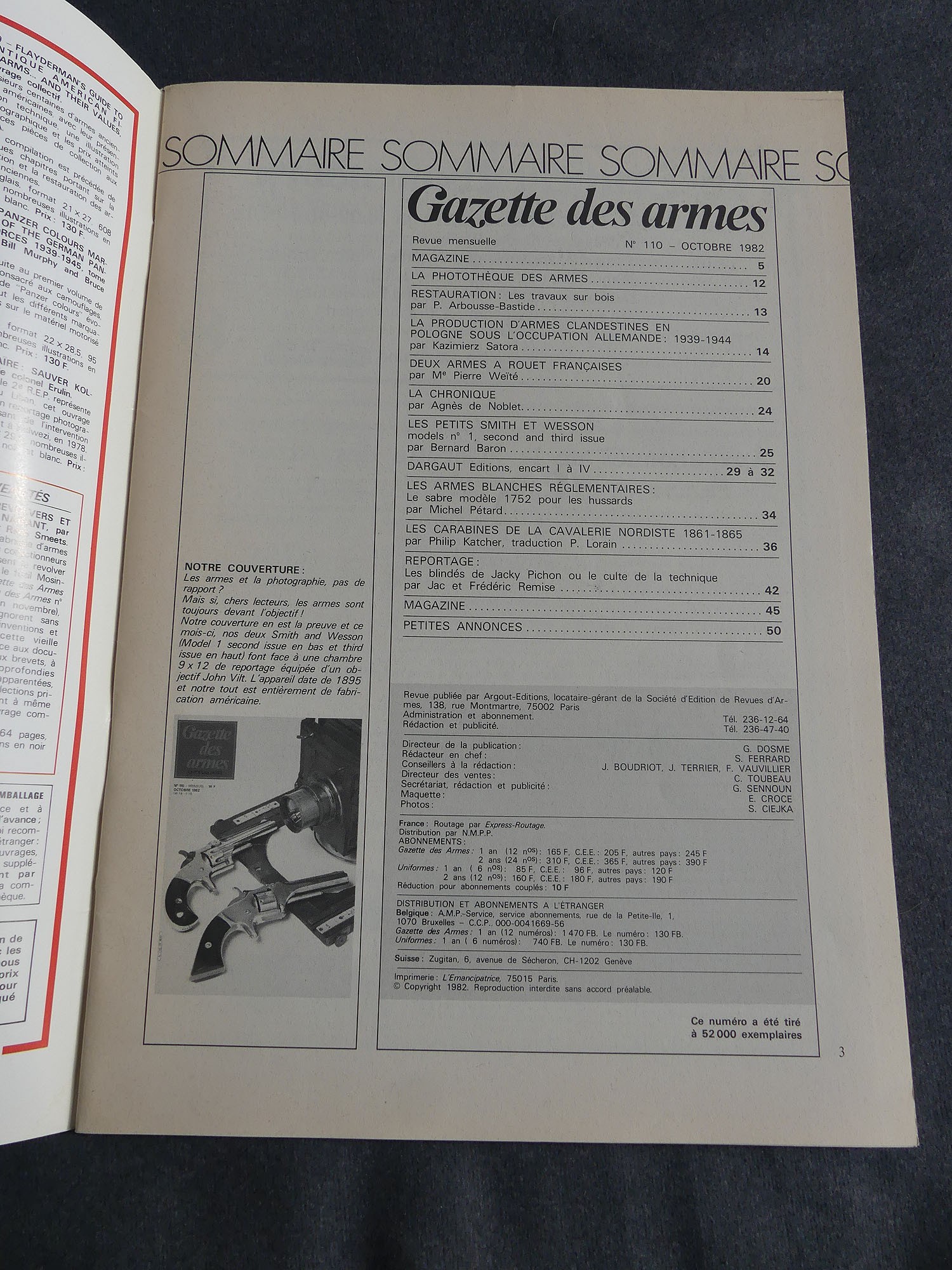 Gazette des armes No 110 octobre 1982