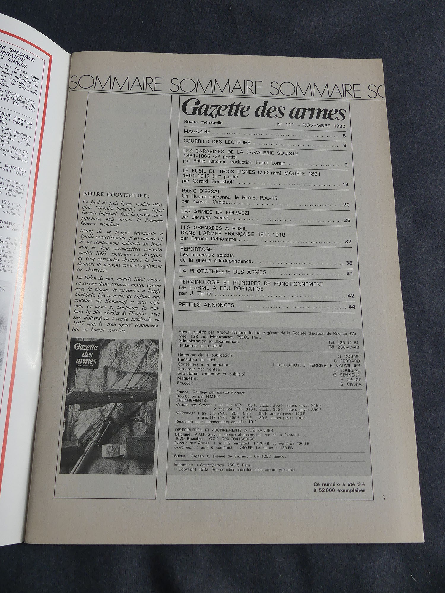 Gazette des armes No 111 novembre 1982