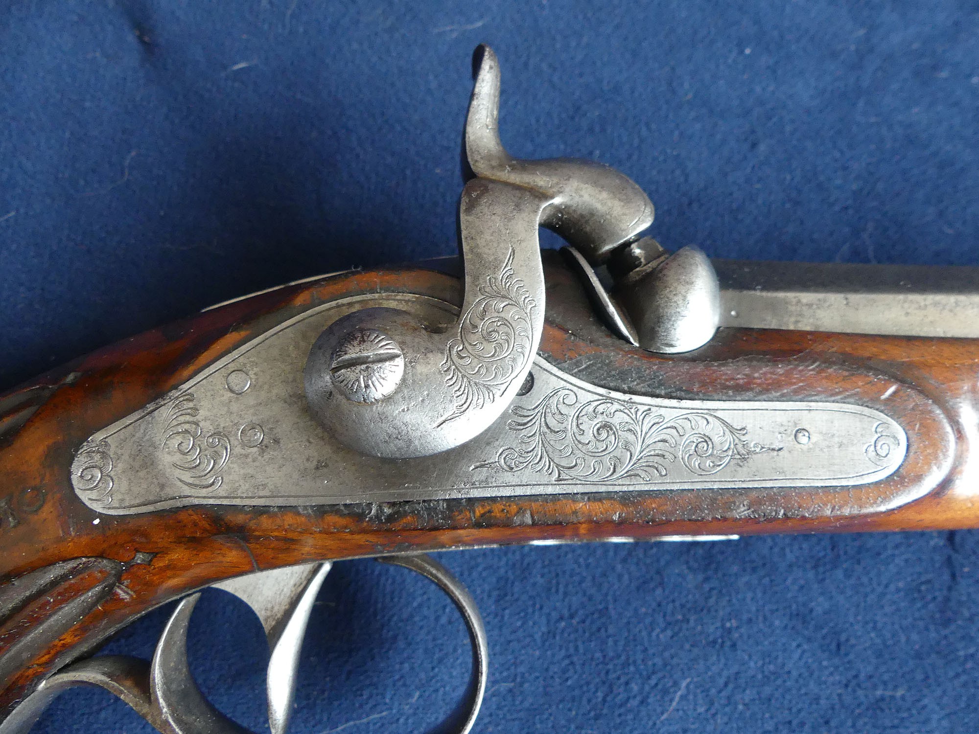 Beau pistolet de voyage a percussion de production Liégeoise vers 1830