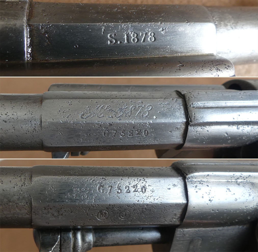 Revolver Chamelot & Delvigne 1873 de troupe millésime 1876